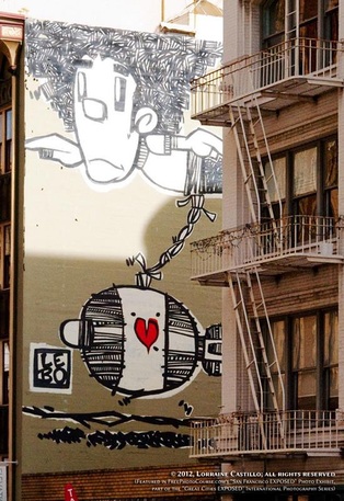 Picture of San Francisco street art near Union Square. Part of FreePhotoCourse.com's 