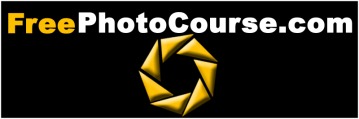 FreePhotoCourse.com logo; visit www.FreePhotoCourse.com for easy to learn digital photography lessons, tips, tutorials and much more!